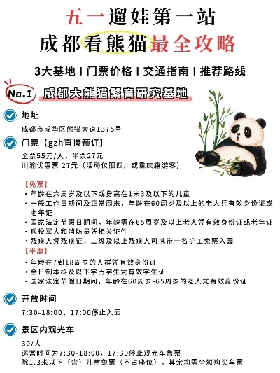 成都熊猫基地门票　成都熊猫基地门票多少一张票