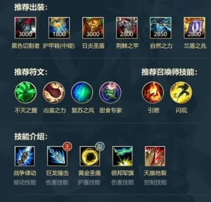 盖伦多套出装攻略：应对战术灵活选择