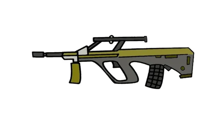 绝地求生枪械简笔画教程：UMP9、SKS、信号枪等绘制要点及上色技巧